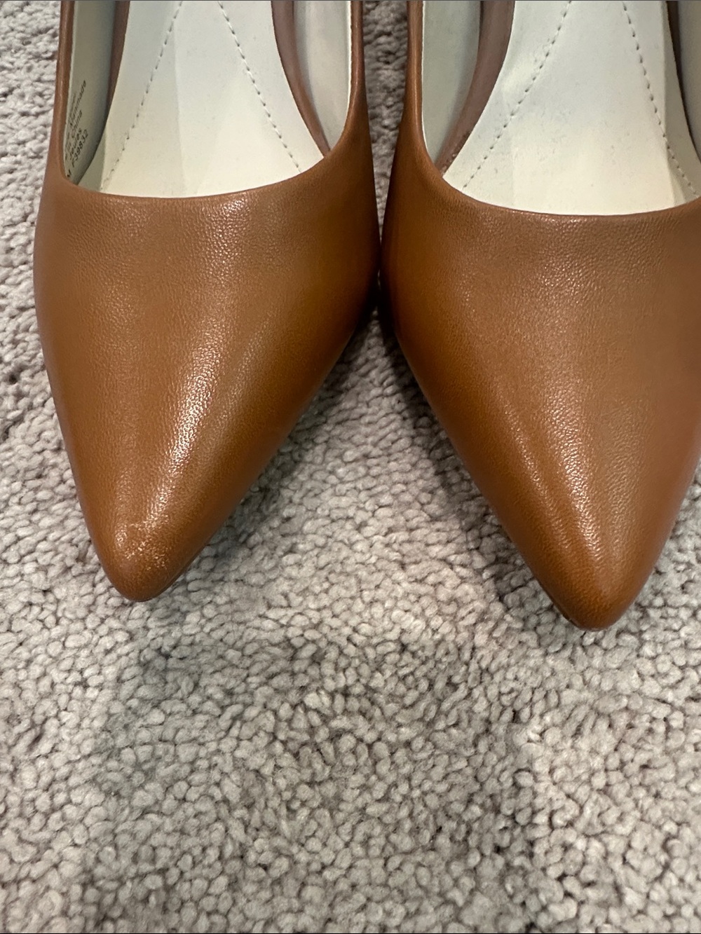 Alfani step n flex Classic Pointed-Toe Brown Leather Pumps - 9.5 - Picture 5 of 6